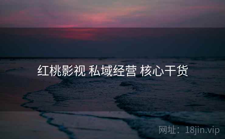 红桃影视 私域经营 核心干货