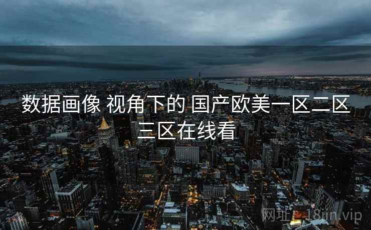 数据画像 视角下的 国产欧美一区二区三区在线看