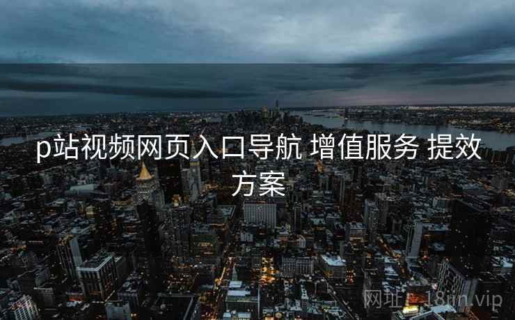 p站视频网页入口导航 增值服务 提效方案