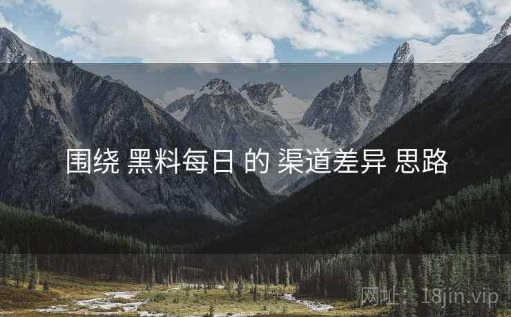 围绕 黑料每日 的 渠道差异 思路