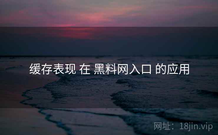 缓存表现 在 黑料网入口 的应用