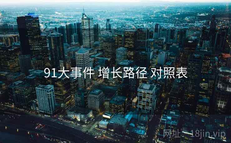 91大事件 增长路径 对照表