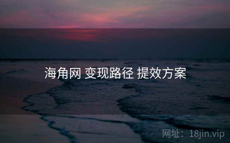 海角网 变现路径 提效方案
