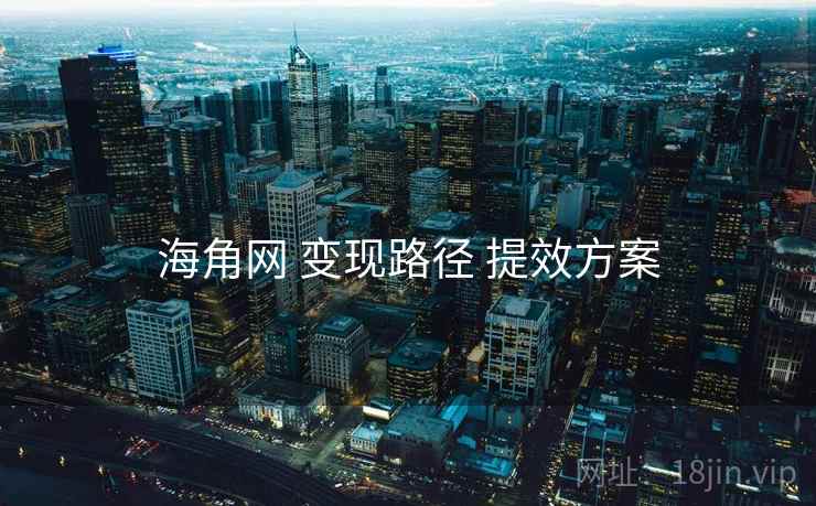 海角网 变现路径 提效方案
