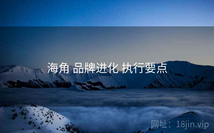 海角 品牌进化 执行要点