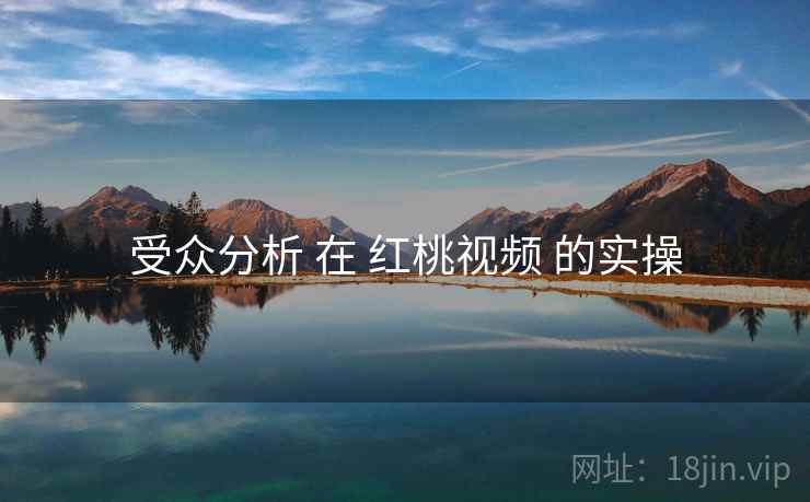 受众分析 在 红桃视频 的实操