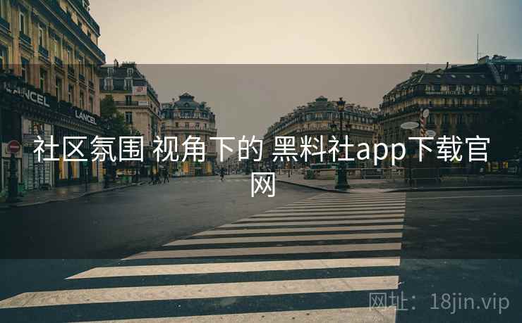 社区氛围 视角下的 黑料社app下载官网
