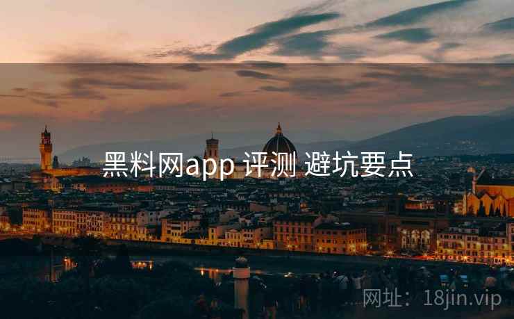 黑料网app 评测 避坑要点