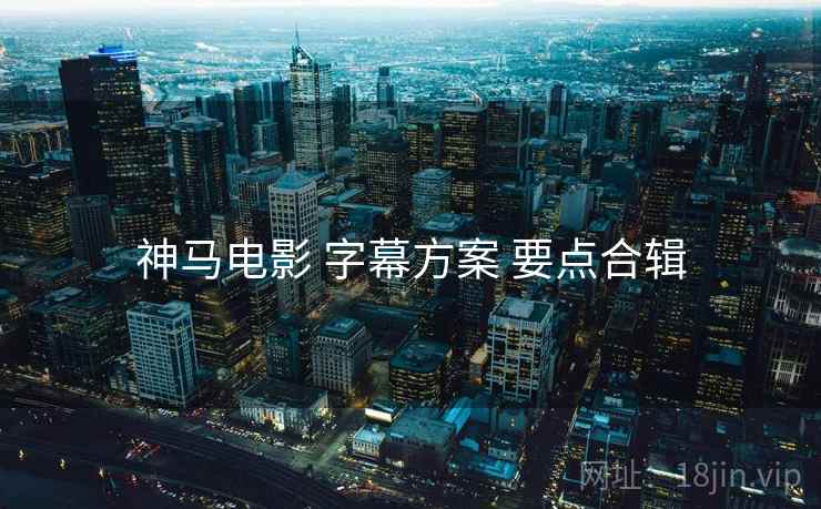 神马电影 字幕方案 要点合辑
