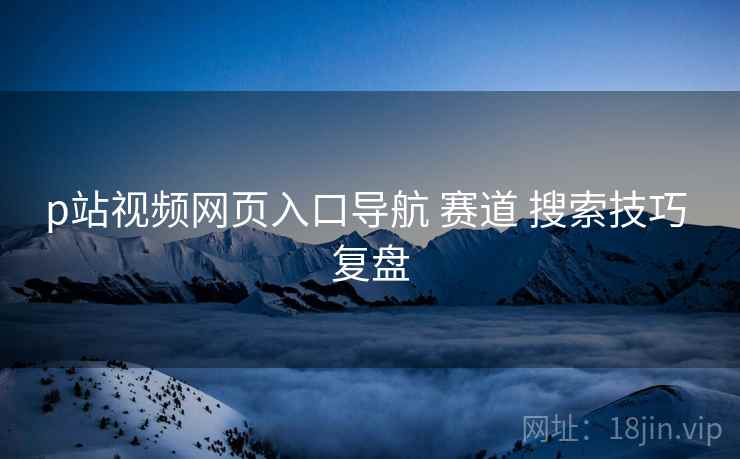 p站视频网页入口导航 赛道 搜索技巧 复盘