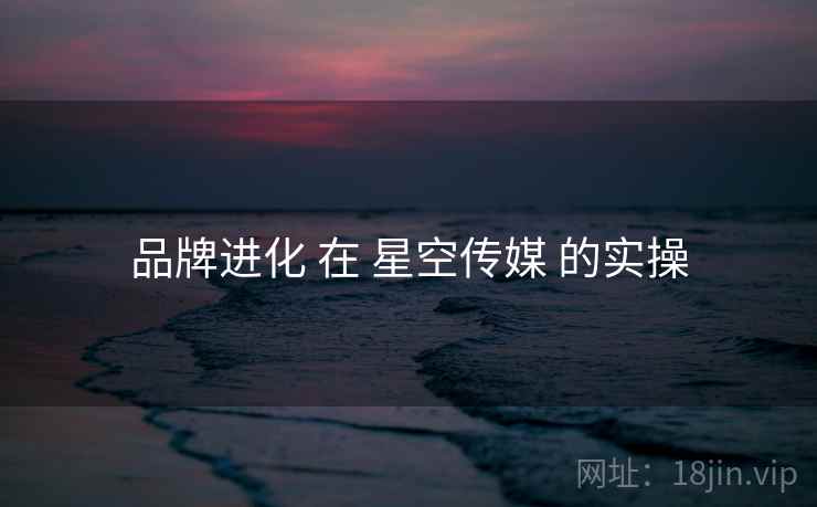 品牌进化 在 星空传媒 的实操